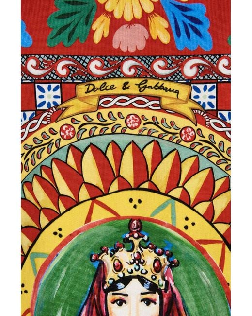 Dolce & Gabbana Red Caretto Print Hoodie