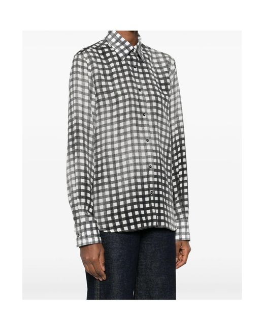 Ermanno Scervino Black Checkered Shirt