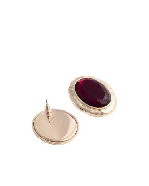 Self-Portrait Purple Hammered Earrings