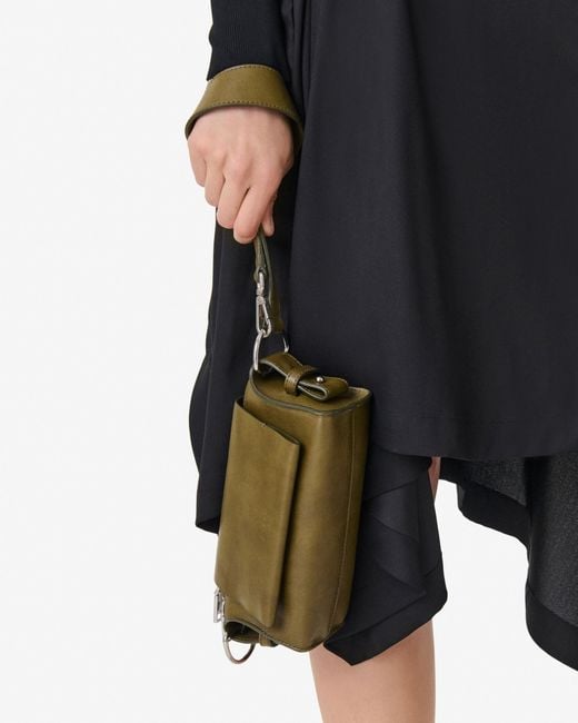 IRO Brown Mini Flap Shoulder Bag