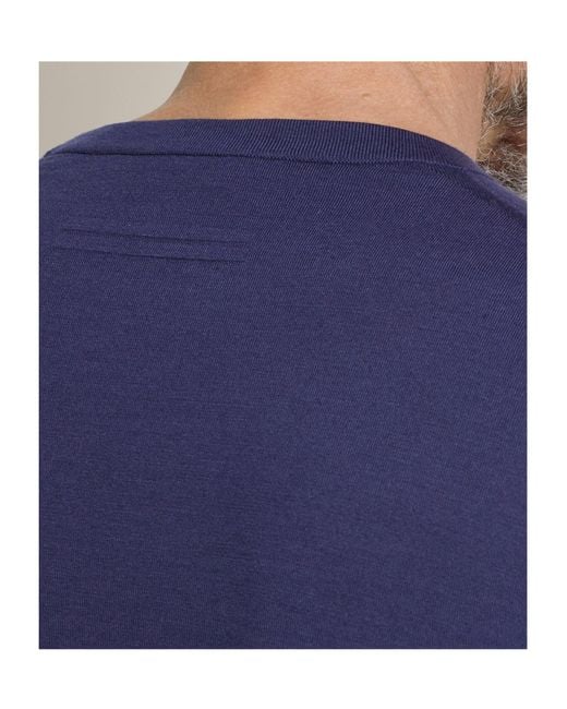 Zegna Blue Ink Vellus Aureum Crewneck for men