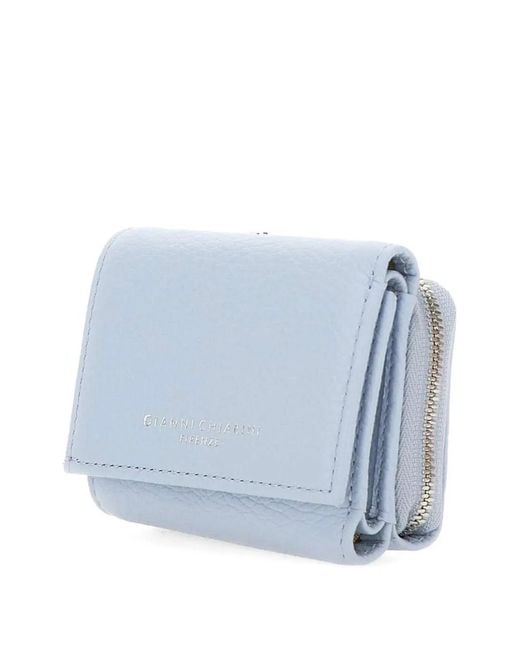 Gianni Chiarini Blue Grain Compact Wallet