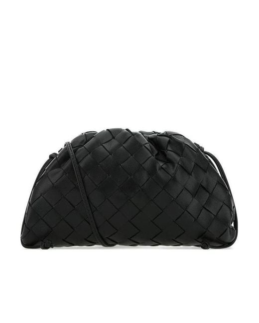 Bottega Veneta Black Intrecciato Pouch