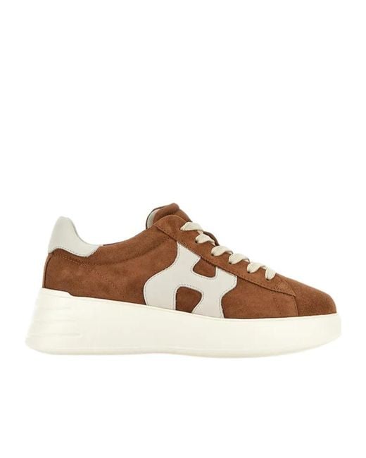 Hogan Brown Rebel H562 Low-Top Sneakers