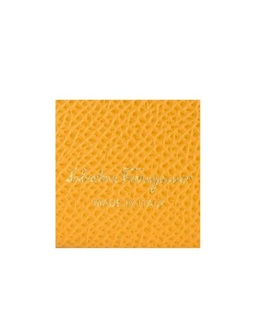 Ferragamo Orange Logo Card Bag