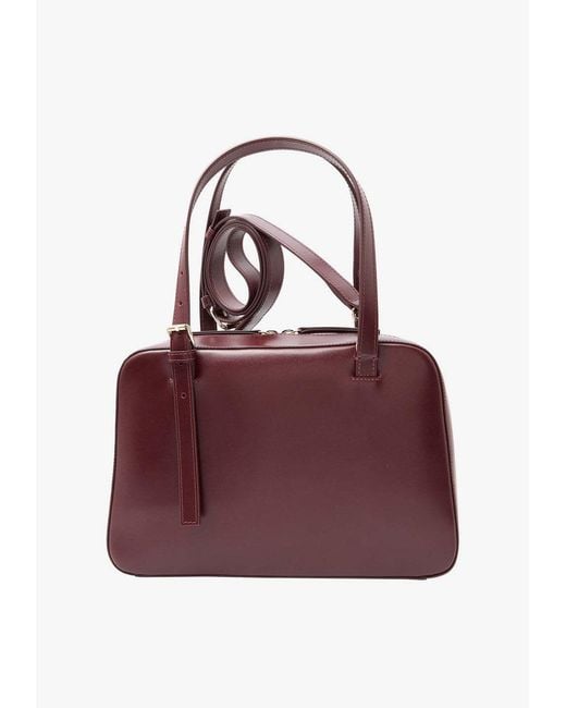 A.P.C. Purple Logo Printed Shoulder Bag