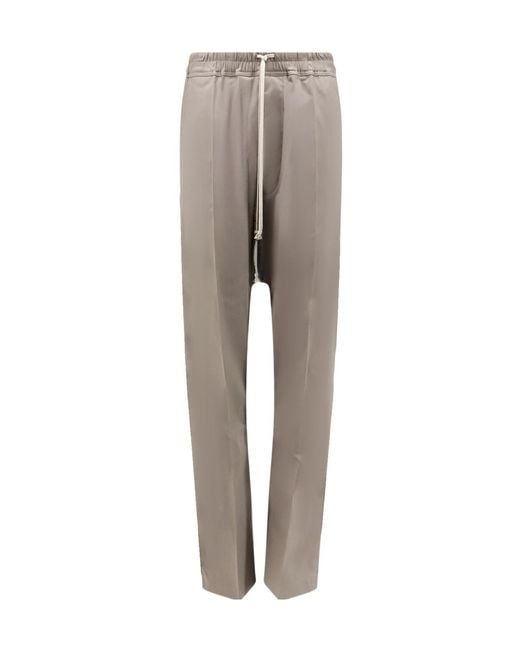 Rick Owens Gray Elastic Waist Casual Pants for men