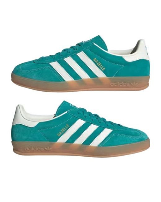 Adidas Green Originals Gazelle Indoor Lace-Up Sneakers for men