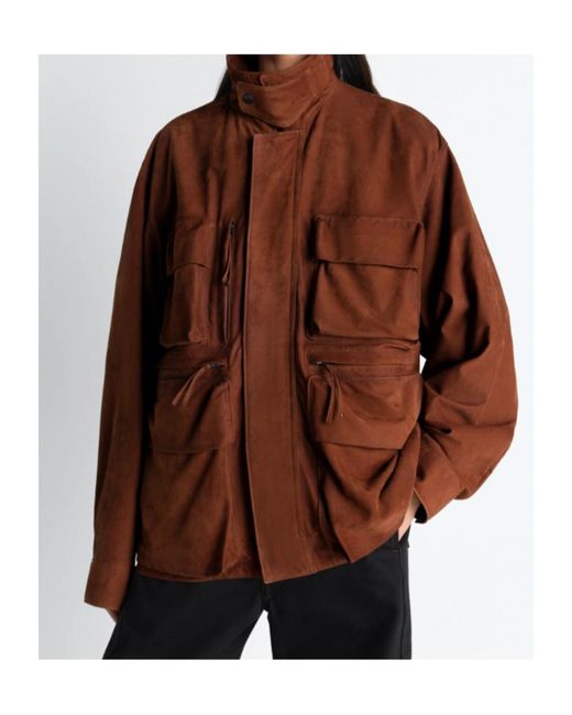 Lemaire Brown Patch-Pocket Jacket for men