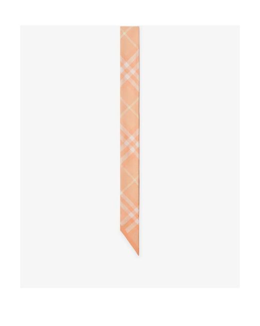 Burberry White Vintage Check Pointed-Tip Scarf for men