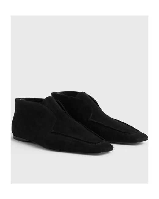 TOTEME Square-Toed Short Boots in Black | Lyst UK