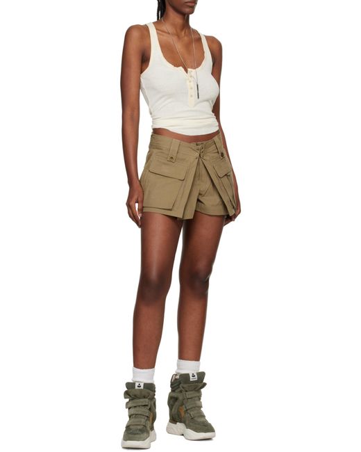 Isabel Marant Green Round-Toe Sneakers