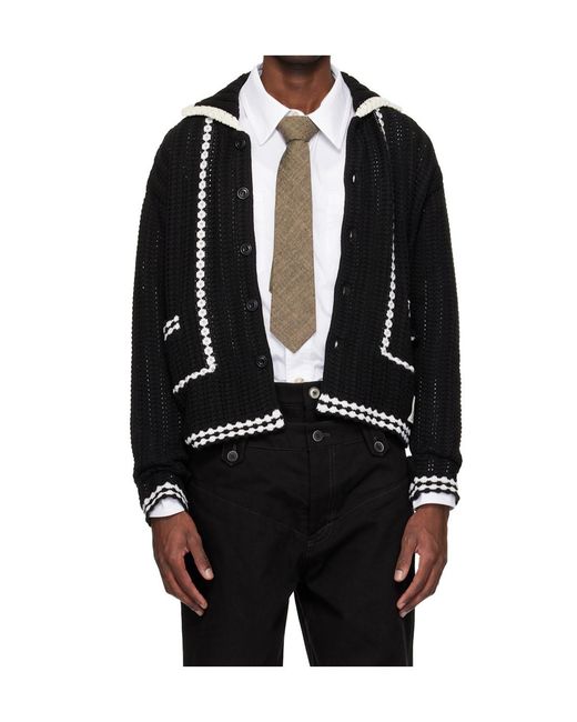 ANDERSSON BELL Black Fantasia Cardigan for men