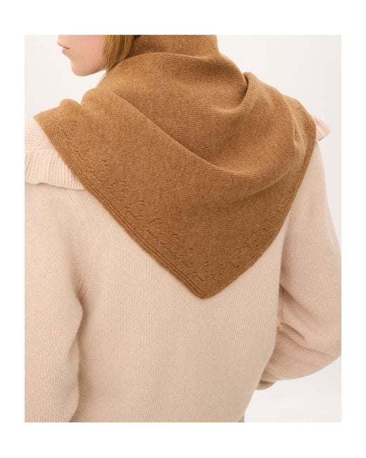 Chloé Brown Iconic Triangular Scarf
