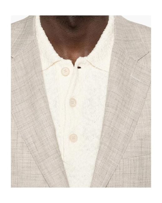 Canali White Single-Breasted Suit Jacket for men