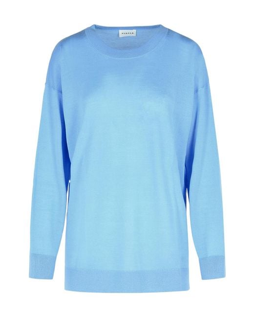 P.A.R.O.S.H. Blue Crewneck Knitted Jumper