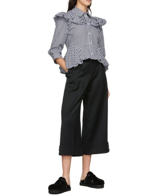Simone Rocha Black Straight Casual Pants