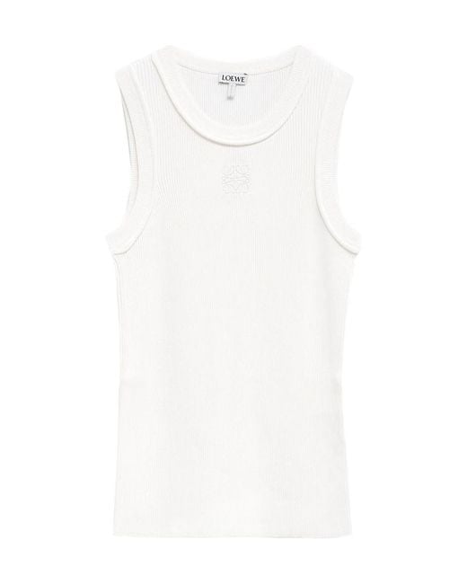 Loewe White Anagram Tank Top
