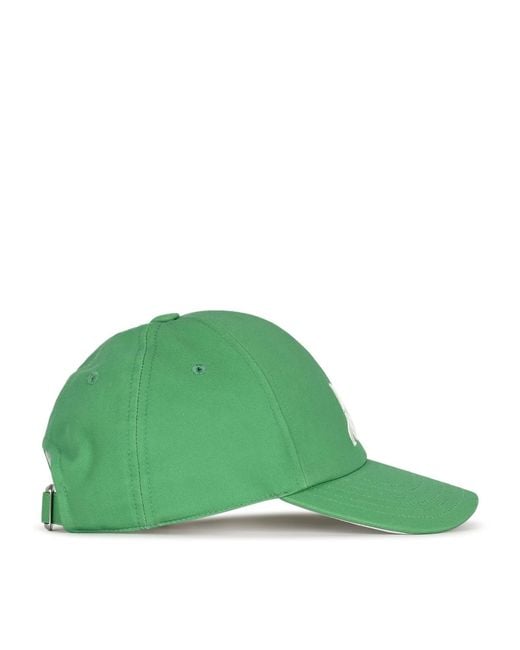 Courreges Green Courrèges Logo Baseball Cap for men