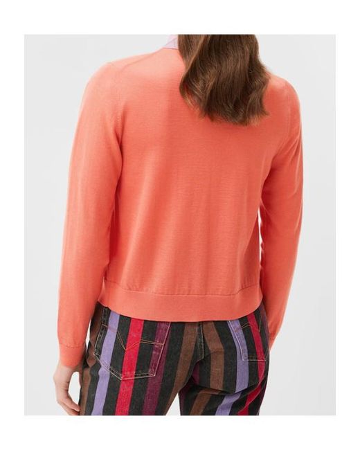 Versace Pink Logo Trim Buttoned Cardigan