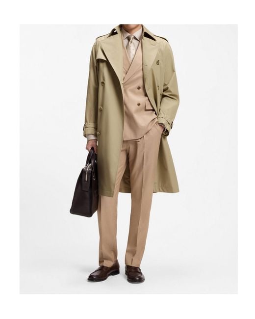 Boss Natural Water-Repellent Trench Coat for men