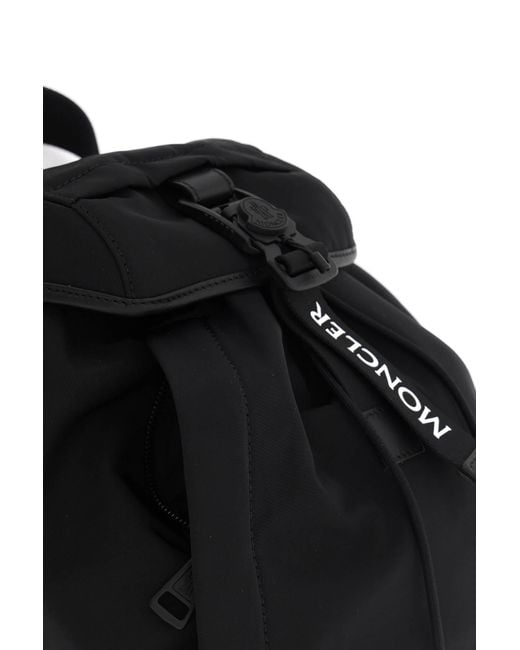 Moncler Black Trick Buckle Strapped Backpack