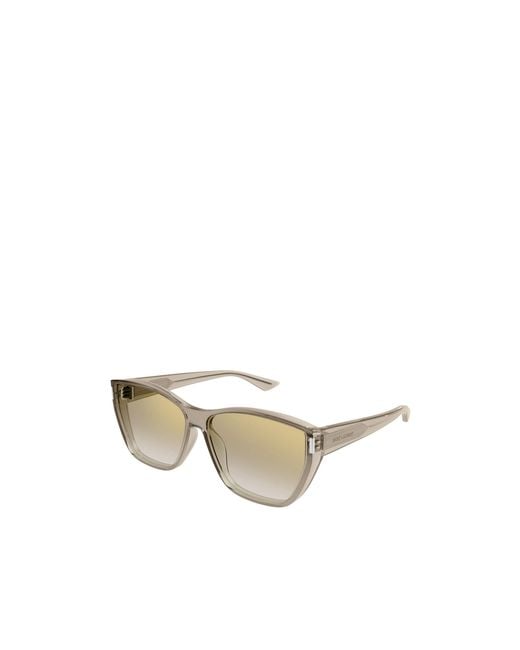 Saint Laurent Metallic Eyewear Sl 758 F Rectangular Sunglasses
