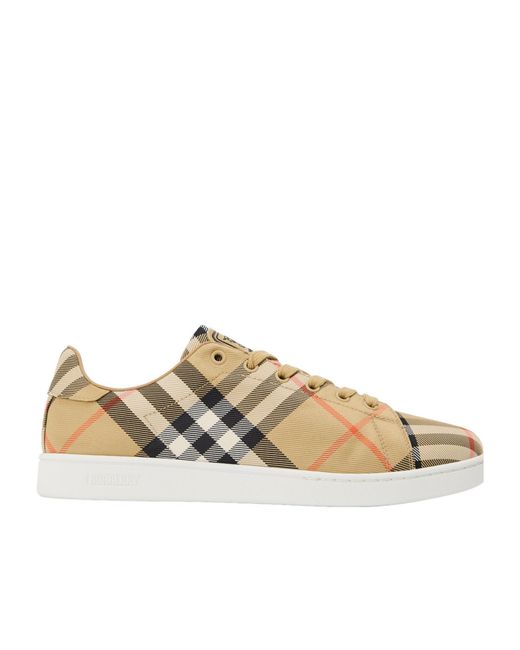 Burberry Natural Plaid Casual Shoes for men