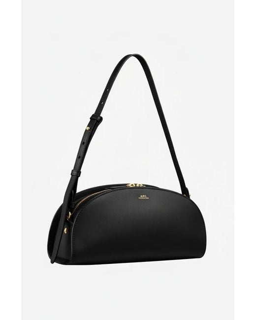 A.P.C. Black Demi Lune Shoulder Bag