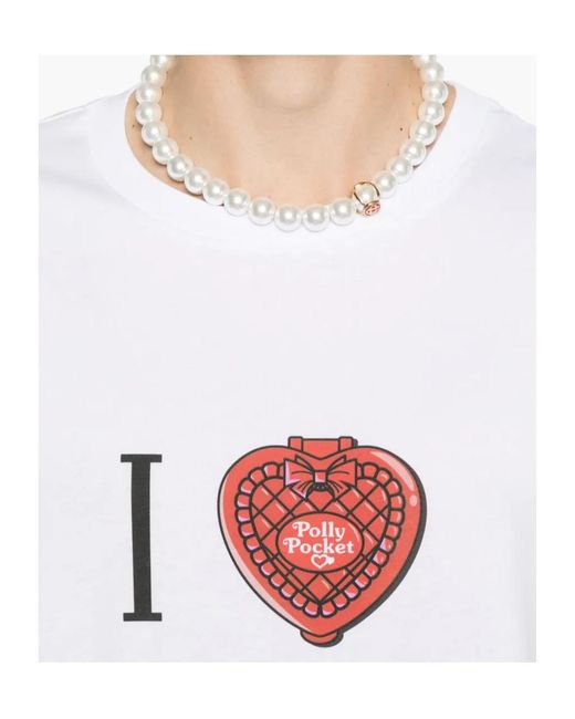 Gcds White X Polly Pocket Milano T-Shirt for men