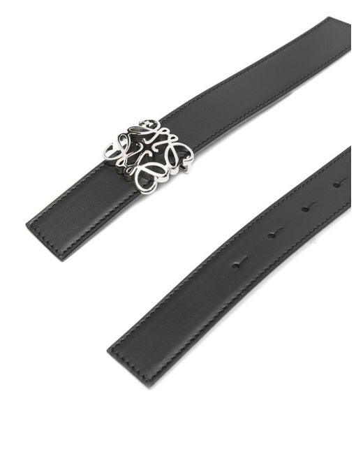 Loewe White Anagram Reversible Belt