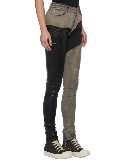 Rick Owens Black Logo Jeans