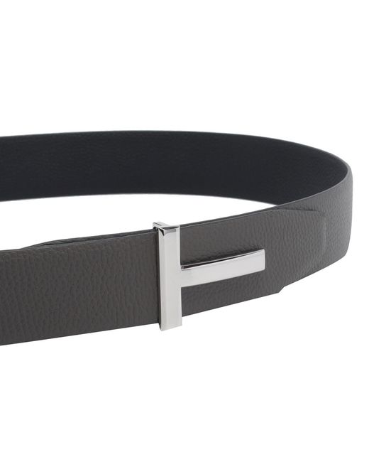 Tom Ford White Double-Sided T-Shaped Belt for men