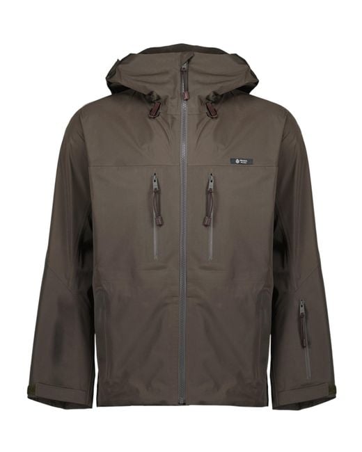 Prada Multicolor Logo Tag Hooded Jacket for men