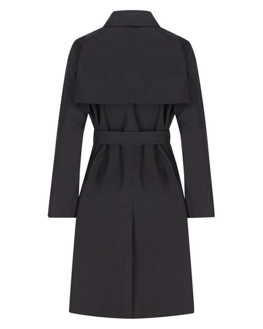 Herno Black Belted Trench Coat