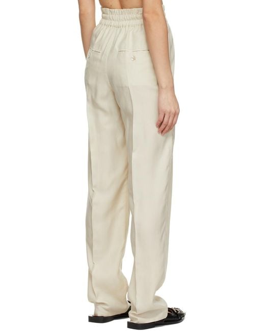 Isabel Marant White Drawstring-Waist Cotton Track Pants