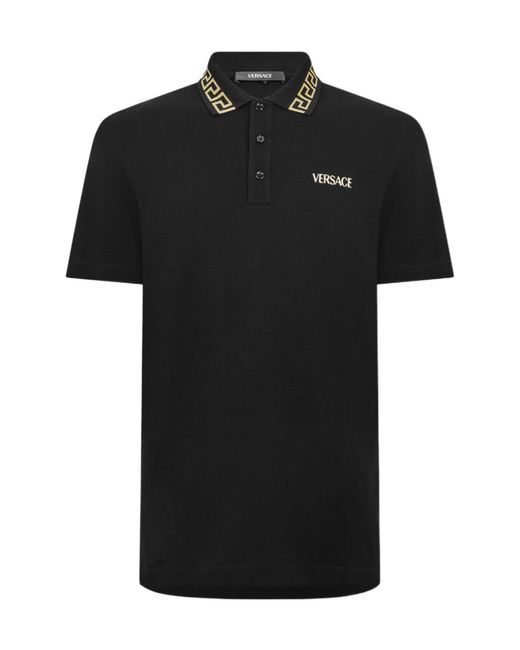 Versace Black Greca Polo Sn00 for men