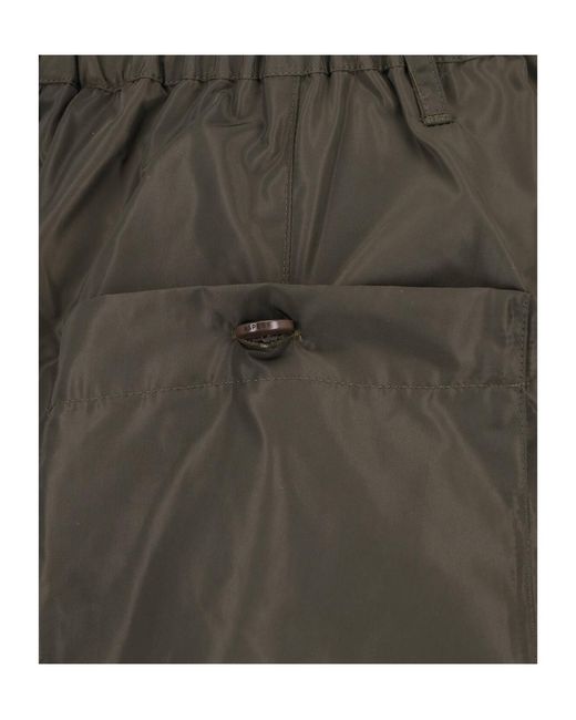Aspesi Gray Elastic-Waist Midi Skirt