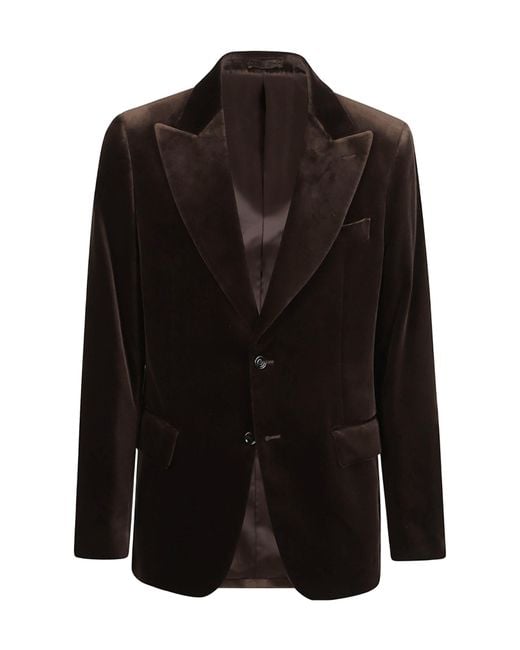 Lardini Black Attitude Peak-Lapel Blazer for men