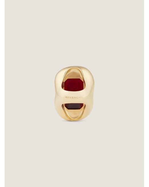 Givenchy Pink Sculptural Crystal Ring for men