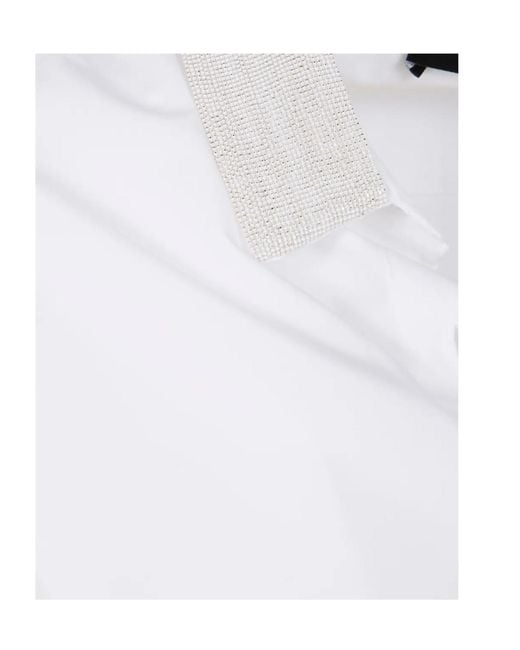 Fabiana Filippi White Embellished-Collar Cotton Shirt