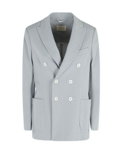 Circolo 1901 Gray Double-Breasted Suit Jacket