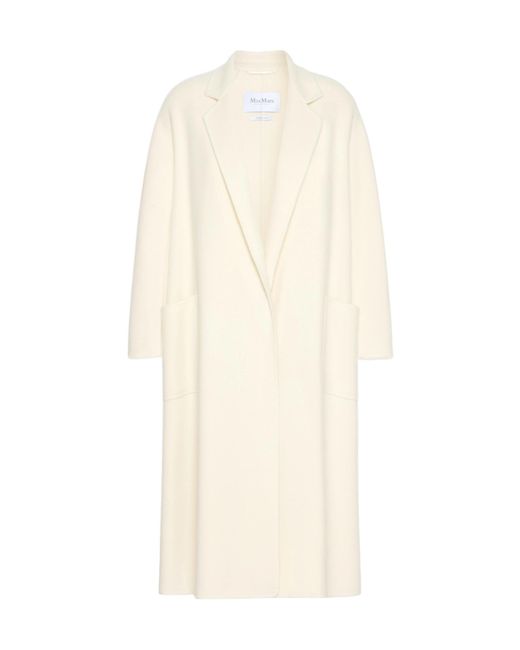 Max Mara White Long-Sleeved Coat