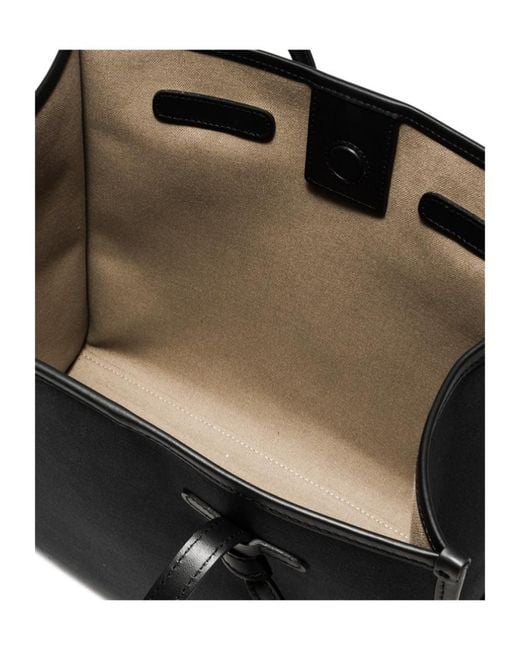 Gianni Chiarini Black Marcella Knot-Detail Tote Bag