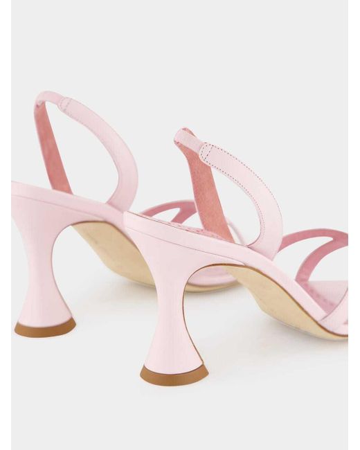 Manolo Blahnik Pink Round Toe High Heel Sandals
