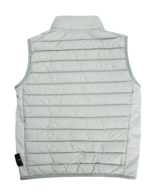 Stone Island Gray Junior Logo Patch Padded Vest