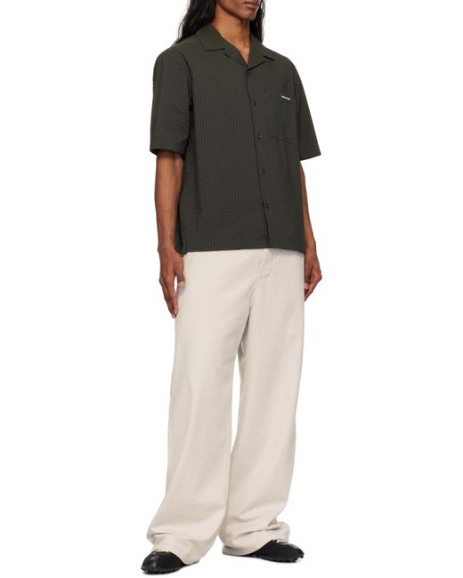 Maison Kitsuné Gray Maison Kitsuné Resort Shirt for men