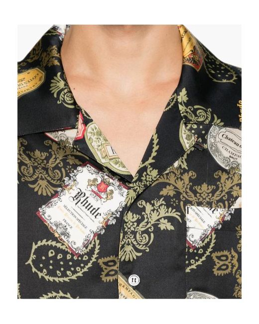 Rhude Green Short-Sleeved Shirt for men