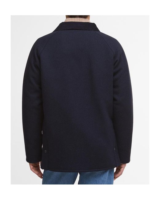 Barbour Blue Long-Sleeved Button-Up Coat for men