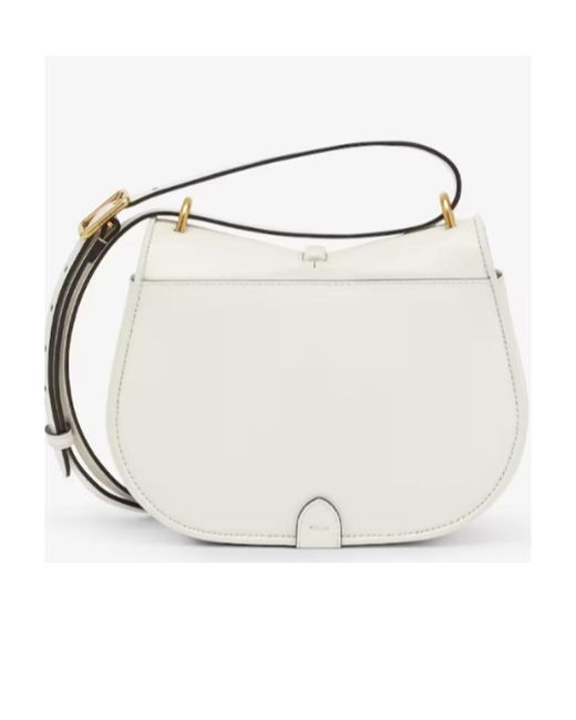 Fendi White C'Mon Small Satchel Bag